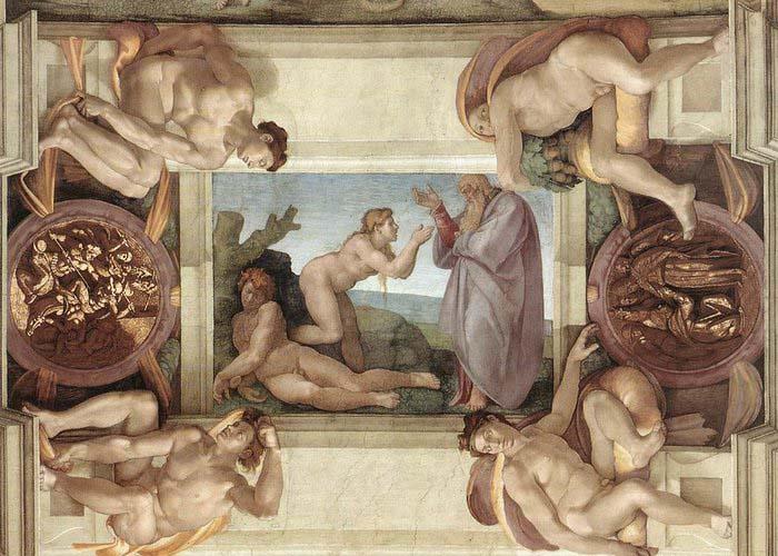 Michelangelo Buonarroti Creation of Eve oil painting picture